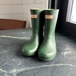 Kids Green Hunter Rainboots Size 9C